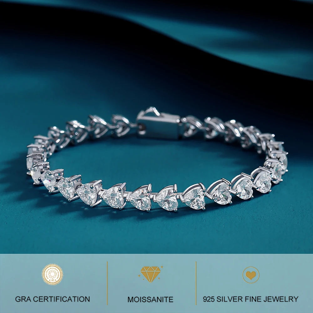 Amora Heart Tennis Bracelet