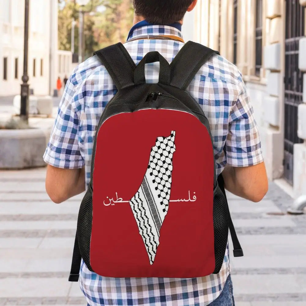 Custom Palestinians Keffiyeh Pattern Backpacks for Women Men Water Resistant