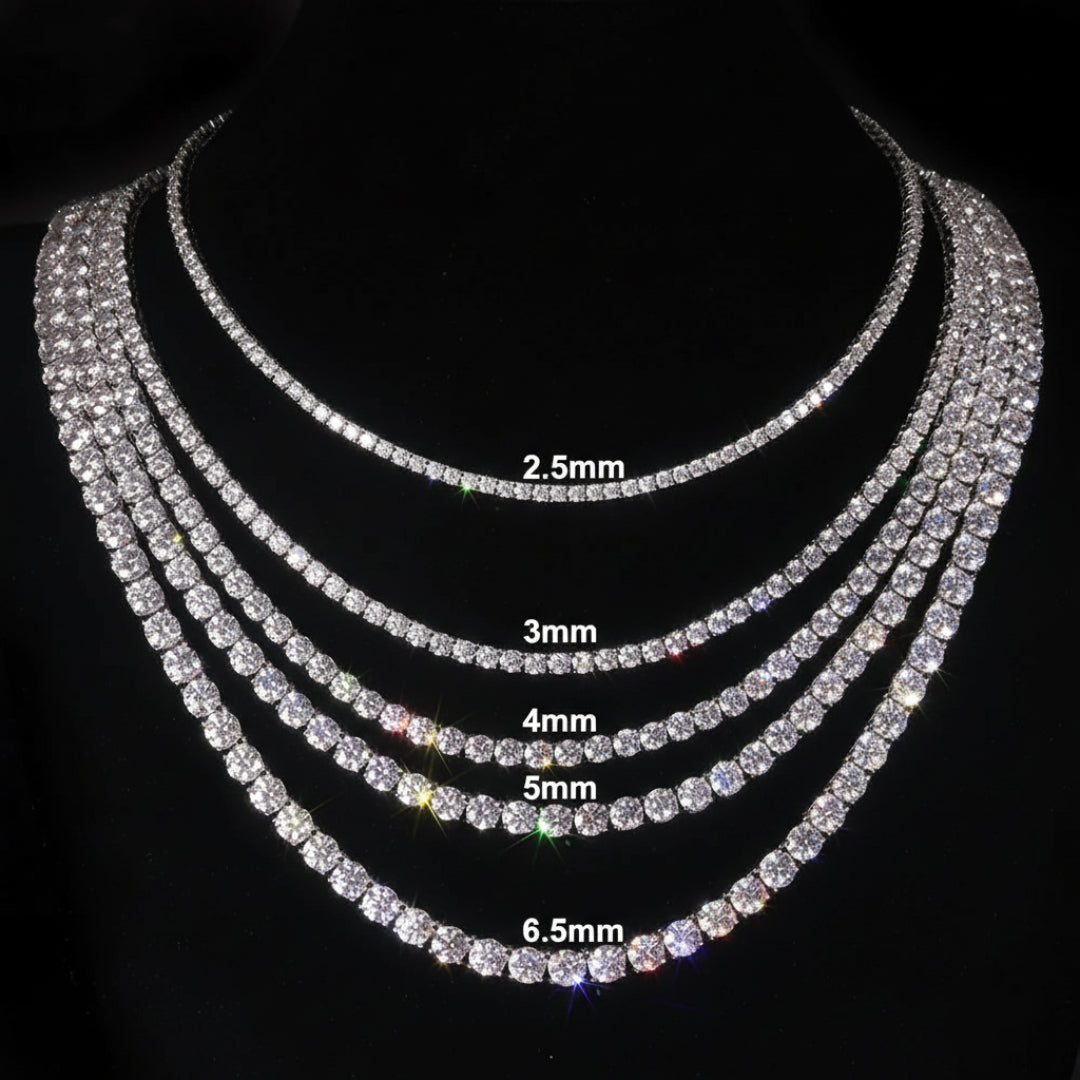 Diamond Frost Moissanite Tennis Necklace