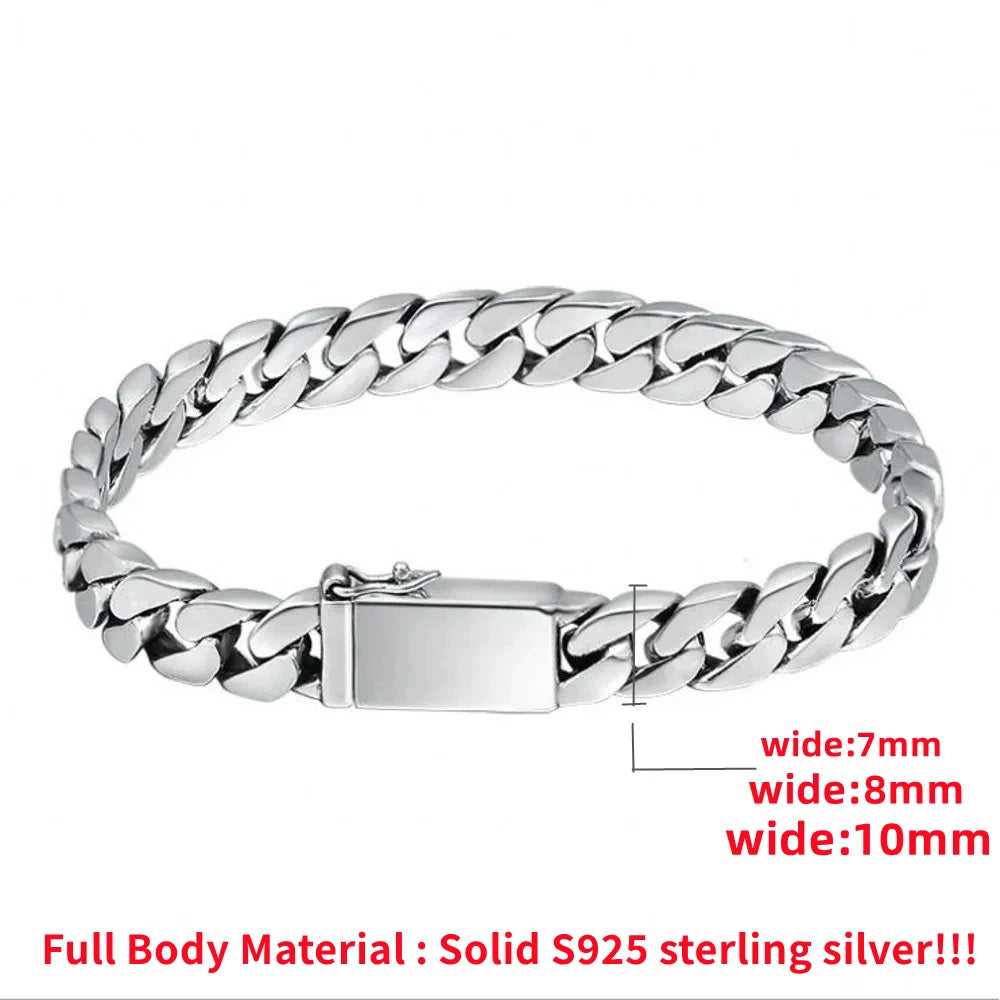 Heavy Duty 925 Silver Chain Bracelet