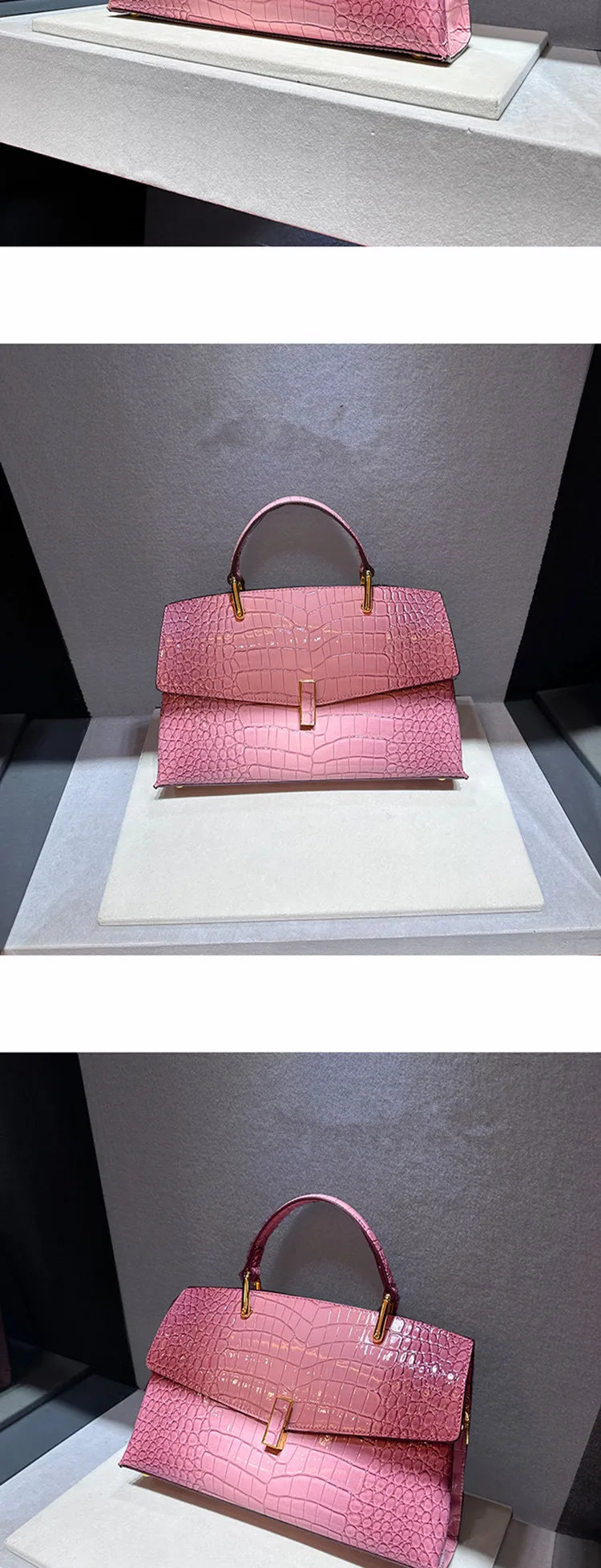 Crocodile Pattern Leather Women's Handbags Luxury