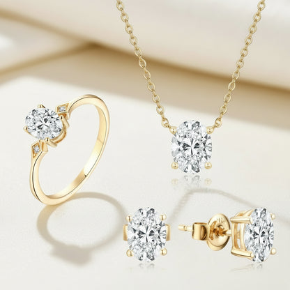 MINTYBOX Luxe Moissanite Engagement Jewelry Set
