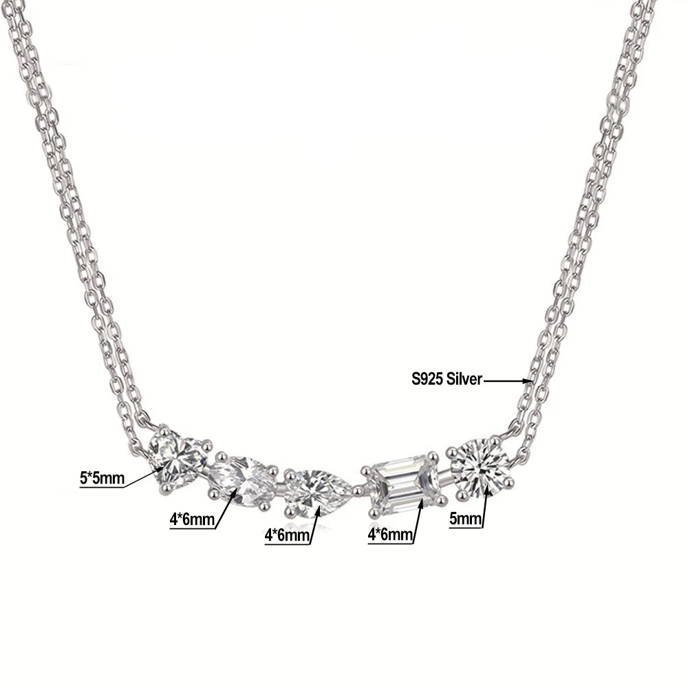 Serenity Lumière 5CT Moissanite Pendant Necklace