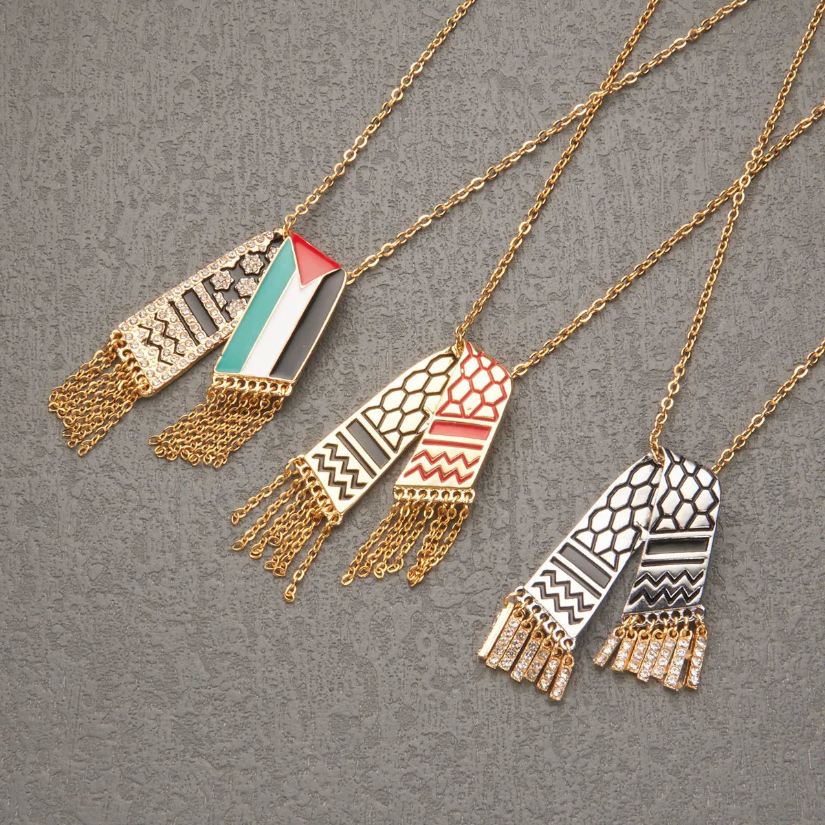 Palestine Scarf Necklace Pendant For Women Jewelry Palestinian Accessories