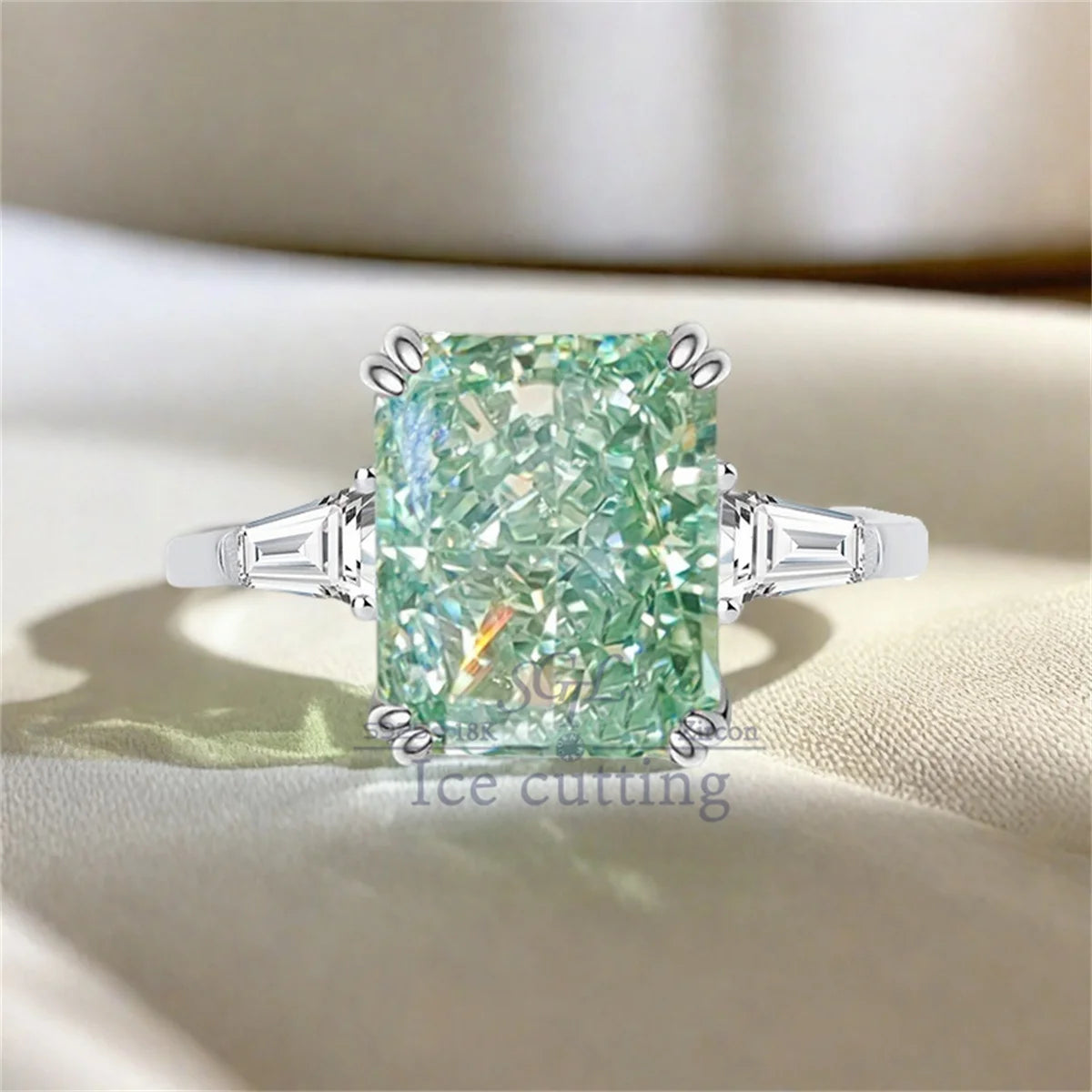 Elegant Moissanite Solitaire Ring – Premium Sterling Silver Jewelry for Women