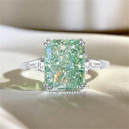 Elegant Moissanite Solitaire Ring – Premium Sterling Silver Jewelry for Women