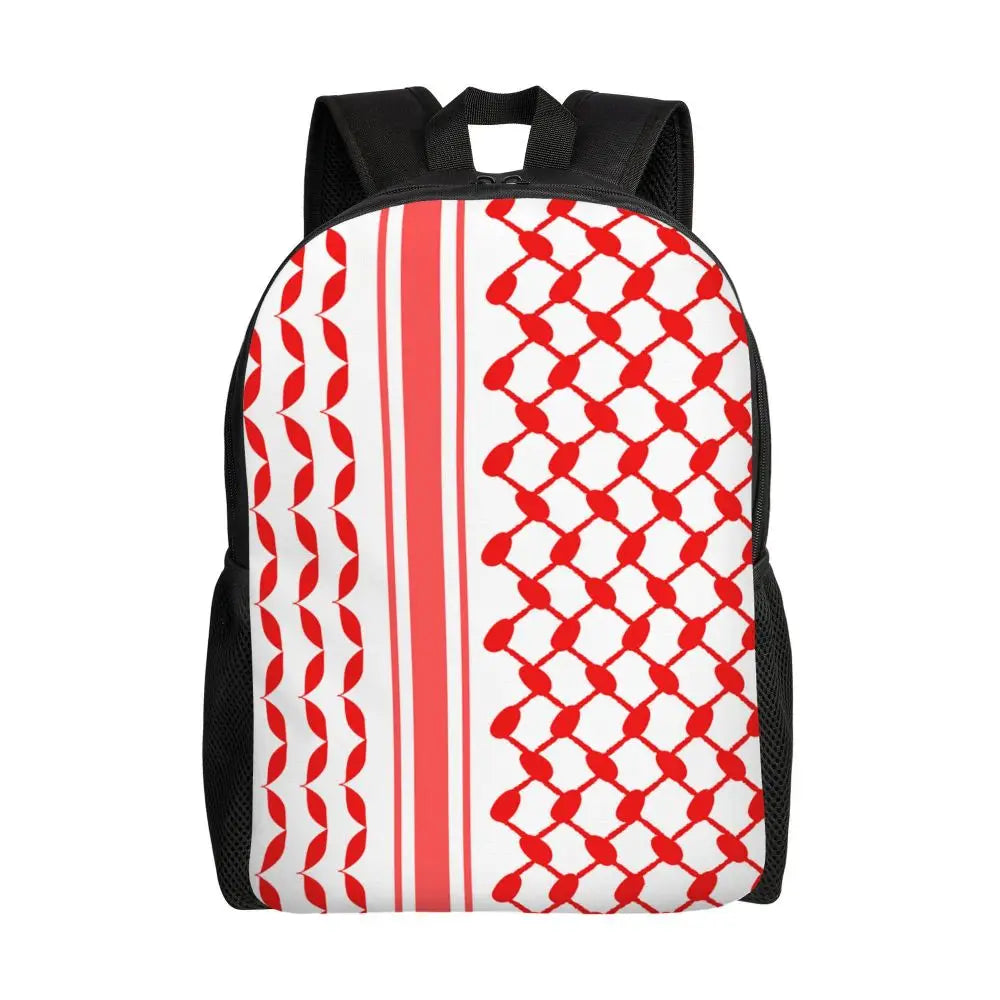 Custom Palestinians Keffiyeh Pattern Backpacks for Women Men Water Resistant