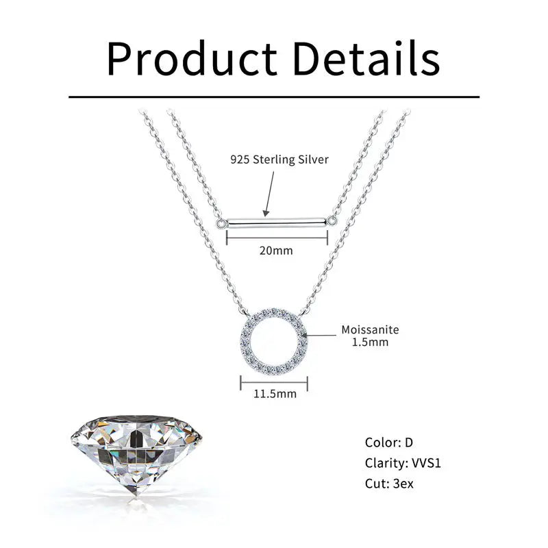 Infinity Glow Moissanite Loop Pendant Necklace