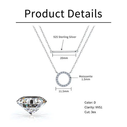 Infinity Glow Moissanite Loop Pendant Necklace