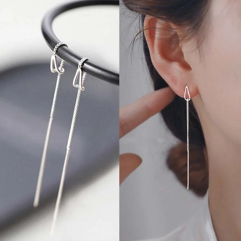 Fashion Long Tassel Ear Line Earrings