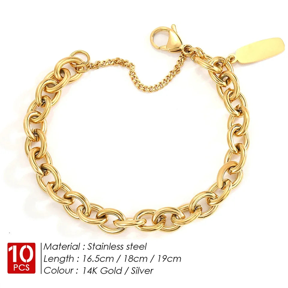 Stainless Steel Chain Bracelet Handmade