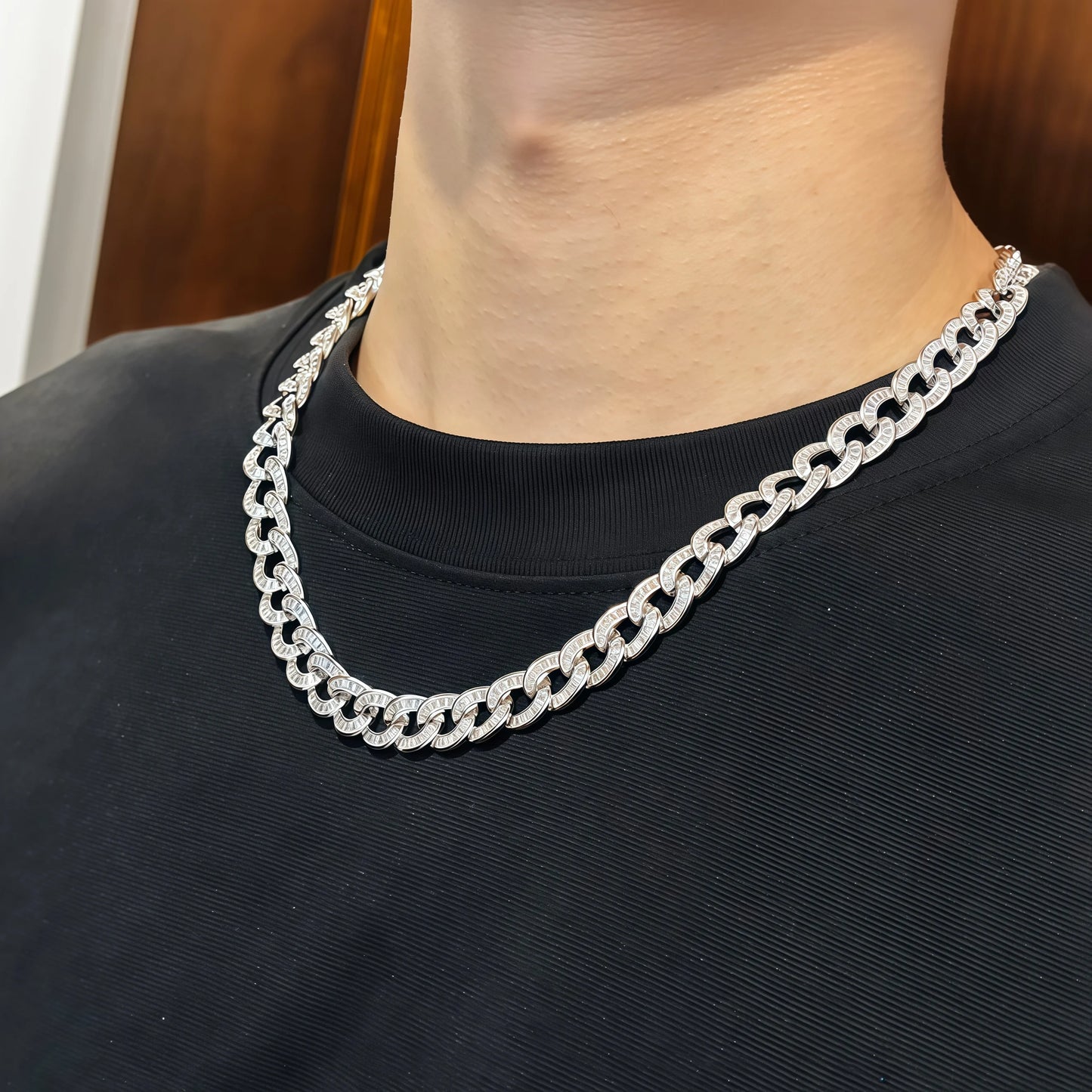 IceLock Supreme Cuban Zircon Chain | 925 Sterling Silver Cuban Link Necklace for Men | AAAAA Zircon | Hip Hop Jewelry