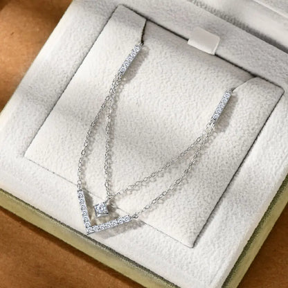 The Luminous V Moissanite Necklace