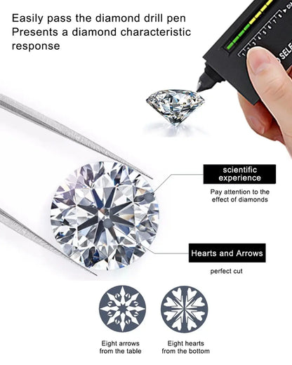 Elegant Moissanite Clover Pendant – Gold Plated