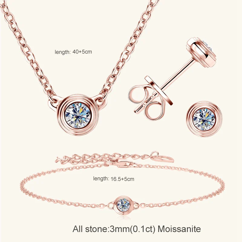 Twinkle Elegance Moissanite Jewelry Set