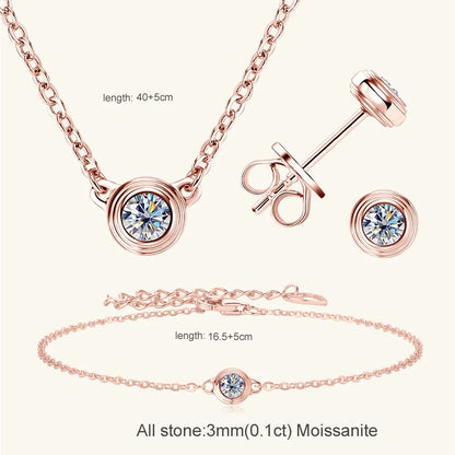 Twinkle Elegance Moissanite Jewelry Set