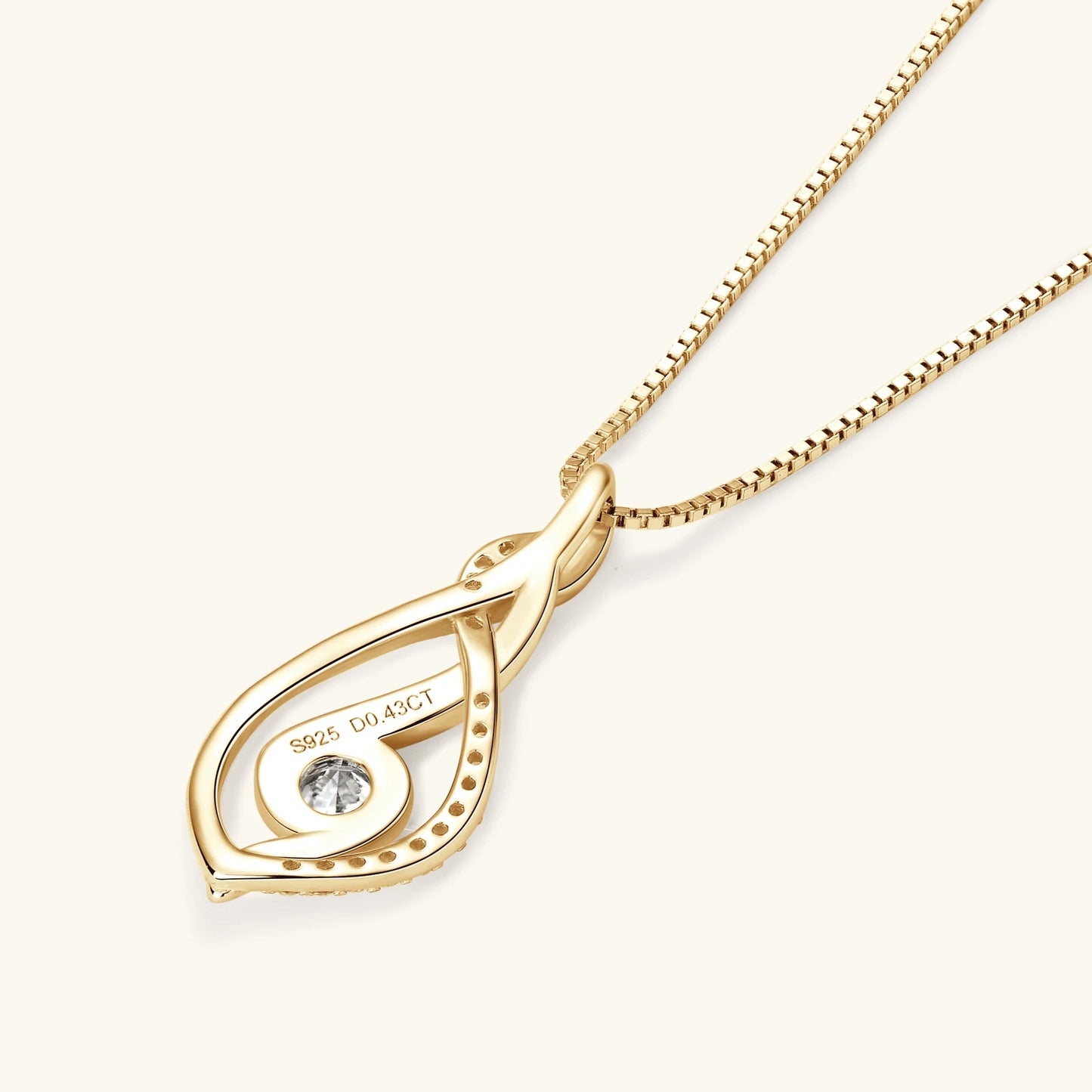 Twist of Fire Full Moissanite Necklace