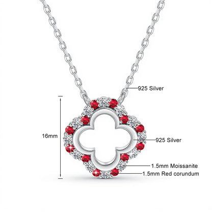 Elegant Moissanite Clover Pendant – Gold Plated