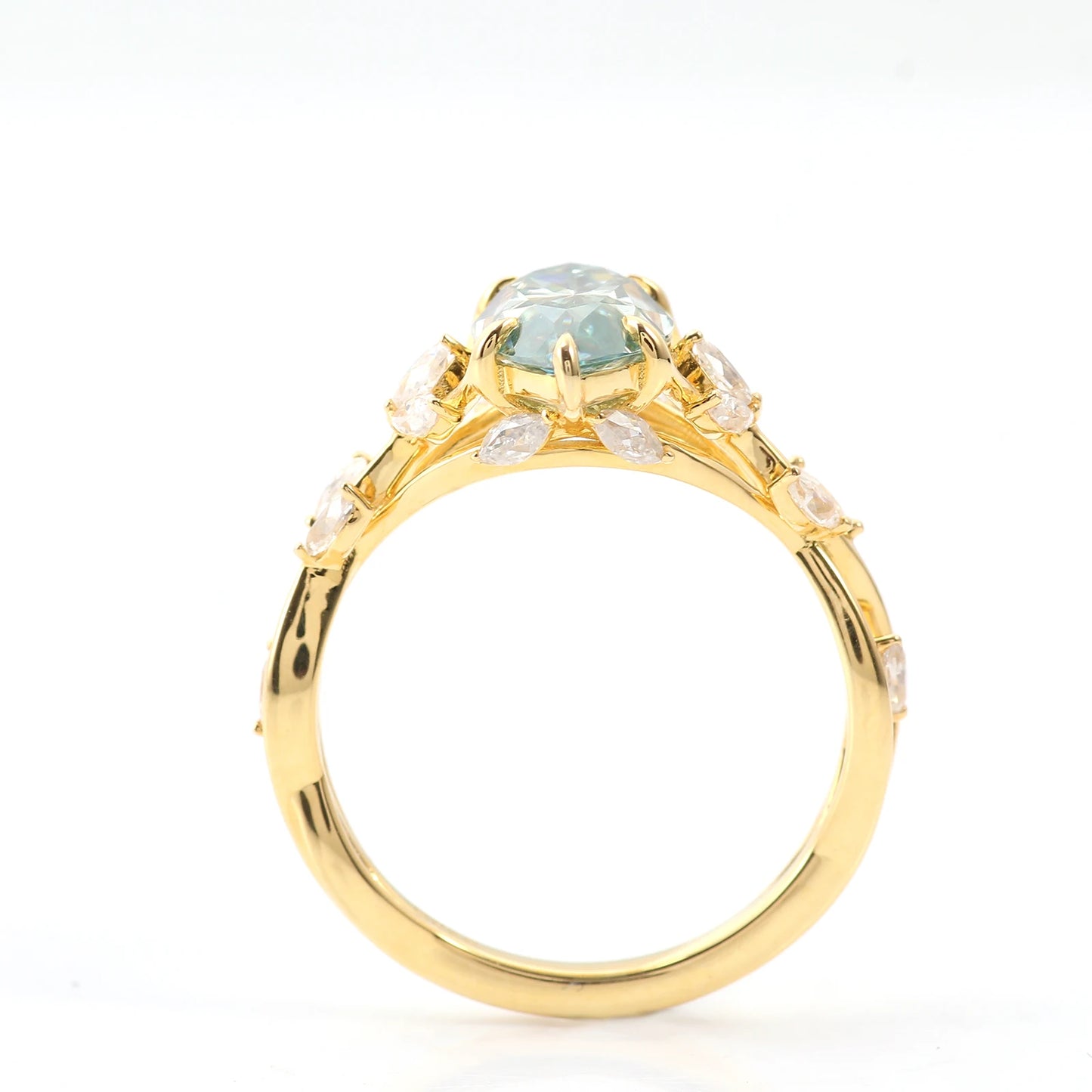 Emerald Waves Marquise Promise Ring