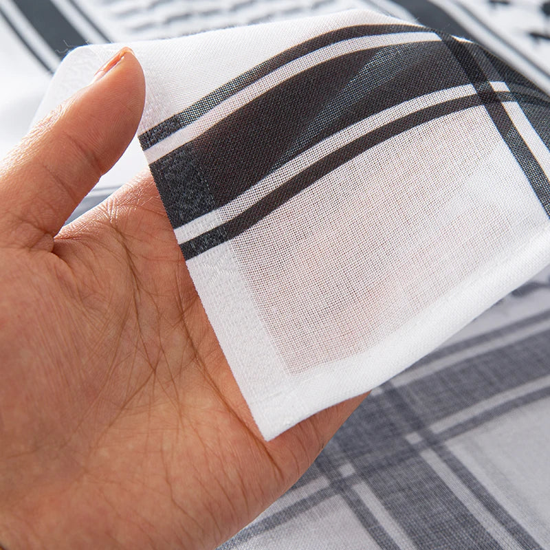 Classic Palestine Black White Keffiyeh