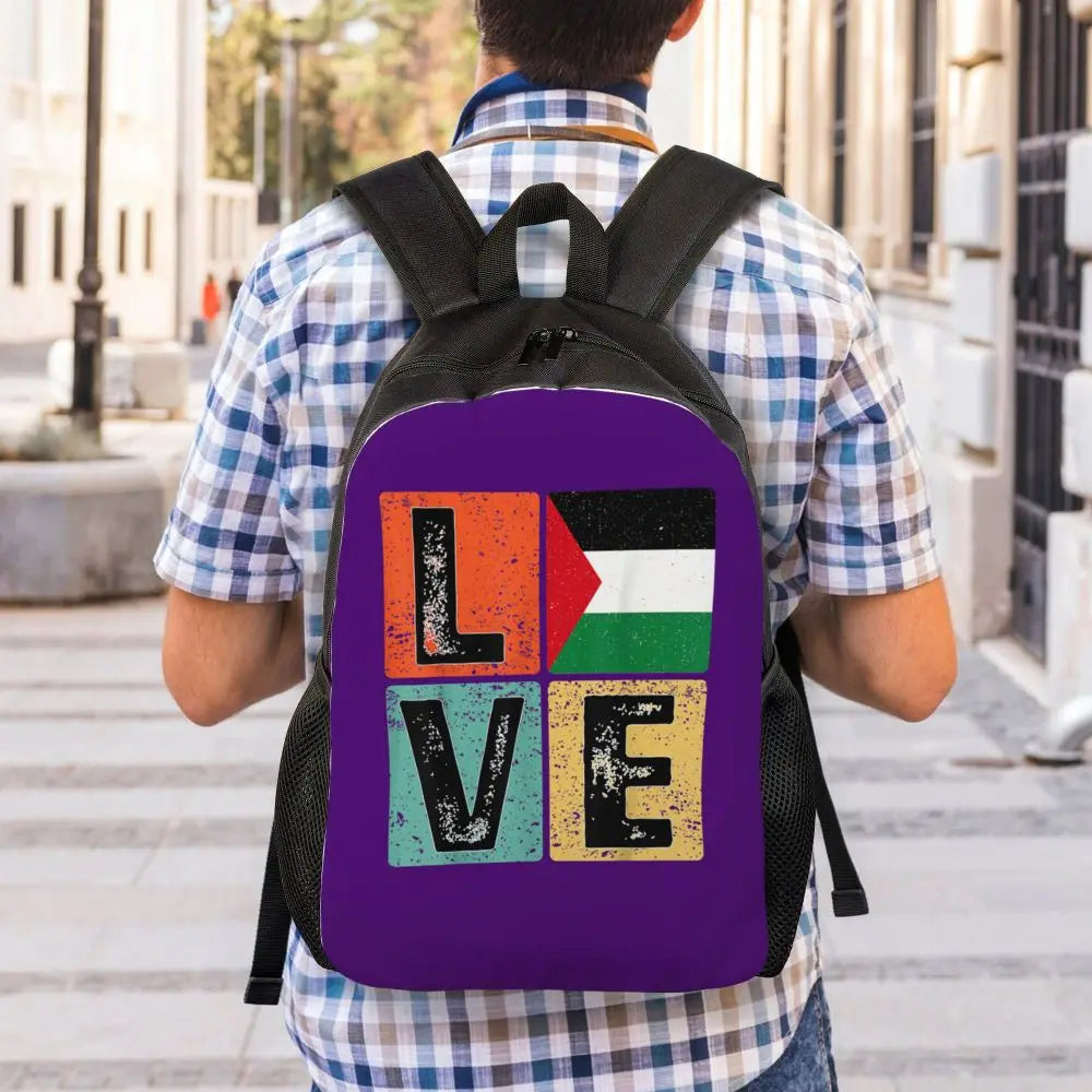 Custom Palestinians Keffiyeh Pattern Backpacks for Women Men Water Resistant