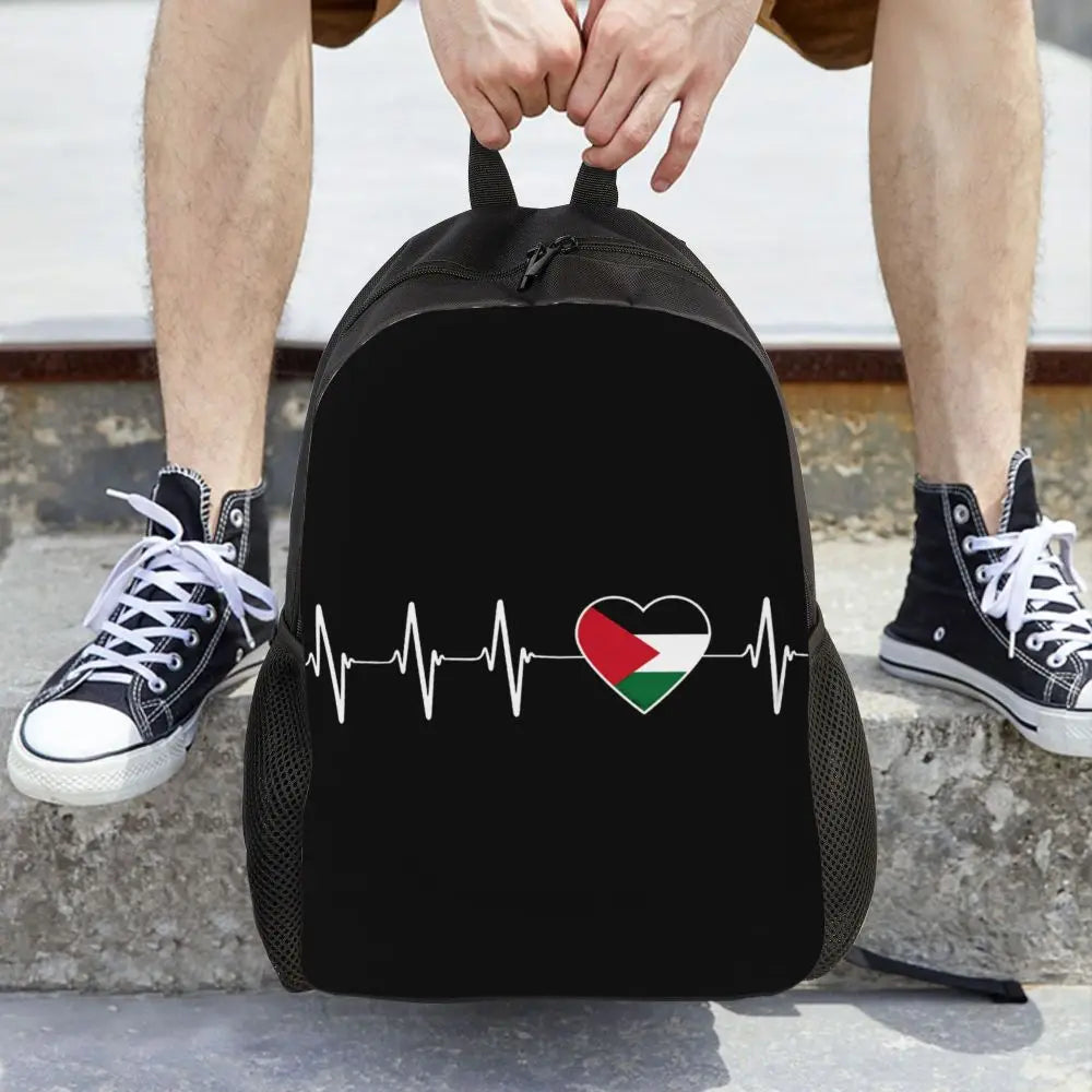 Custom Palestinians Keffiyeh Pattern Backpacks for Women Men Water Resistant