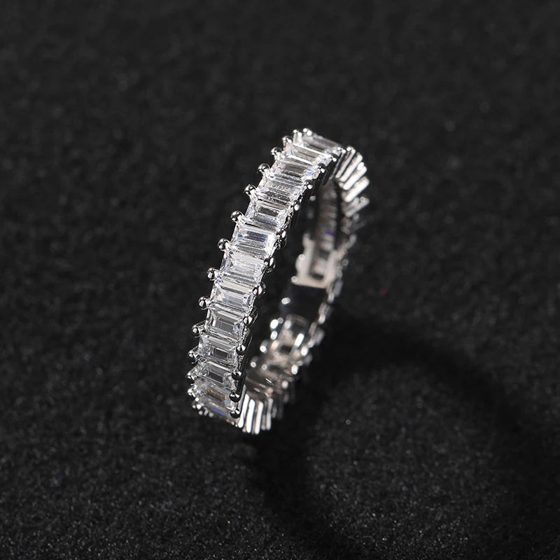 5-Piece Women’s Ice Out CZ Ring Set | 14K Gold Plated Bling Ring