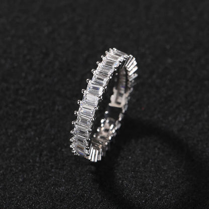 5-Piece Women’s Ice Out CZ Ring Set | 14K Gold Plated Bling Ring