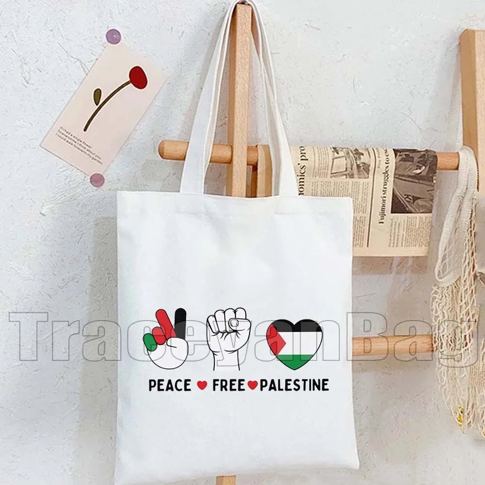 Heart Peace Floral Arabic Calligraphy Palestina Keffiyeh