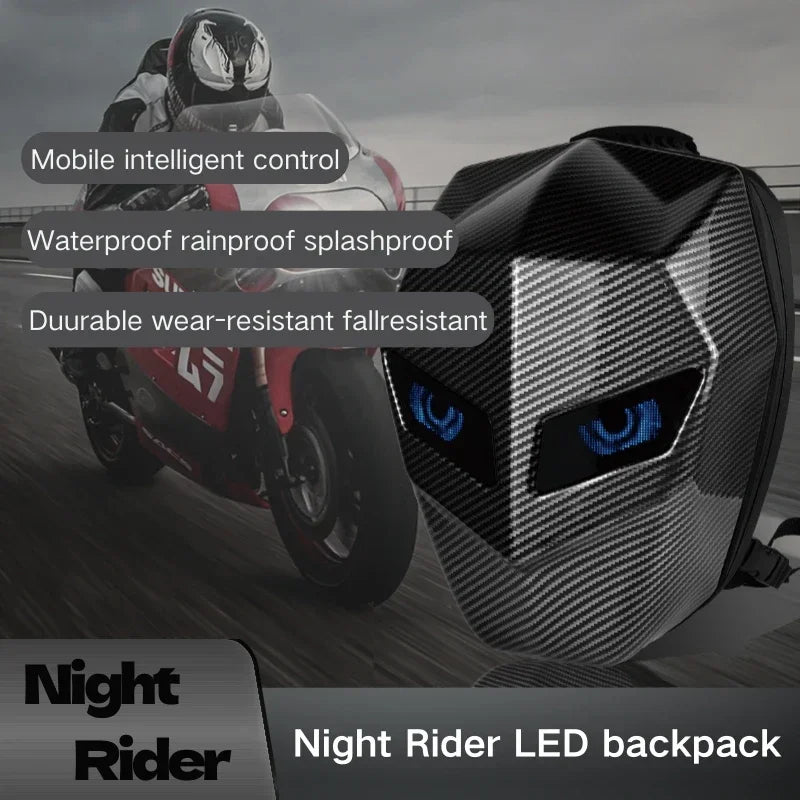 LED Backpack For Man Hard Shell LED Motorcycle Cycling Helmet Backpack for woman Business Travel Waterproof Laptop Backpack