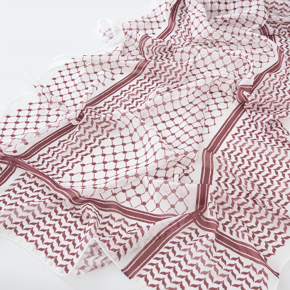 Chiffon Hijab Keffiyeh