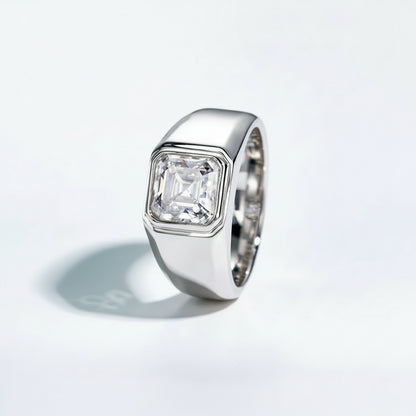 Royal Asscher Cut Moissanite Ring