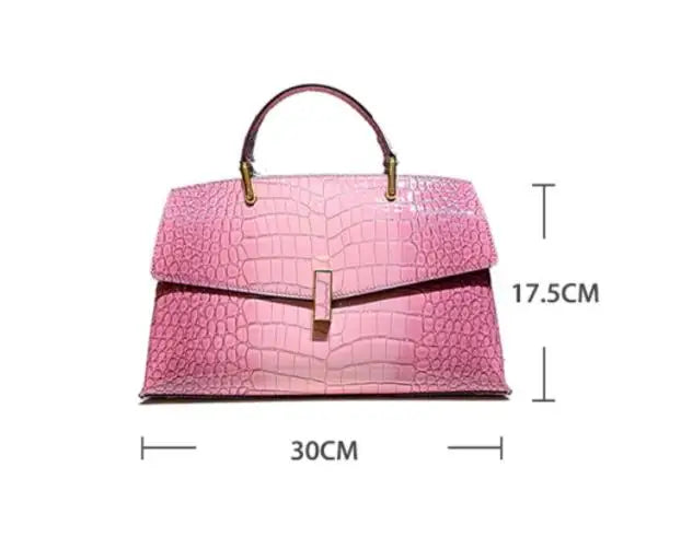 Crocodile Pattern Leather Women's Handbags Luxury