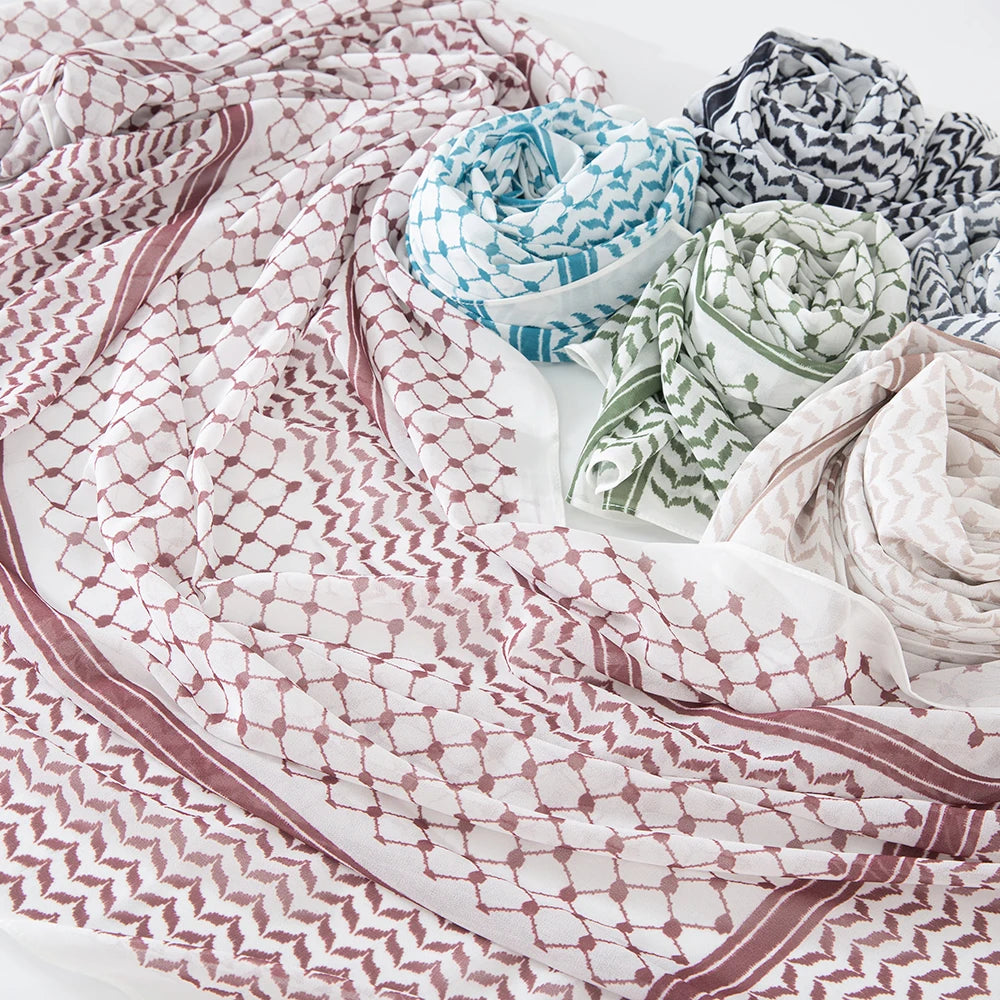 Chiffon Hijab Keffiyeh