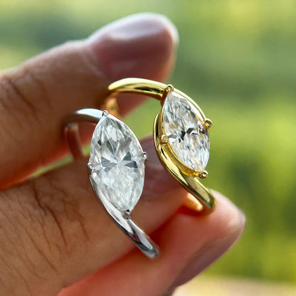 Luxury Moissanite Solitaire Ring – S925 Sterling Silver, Elegant Women’s Jewelry