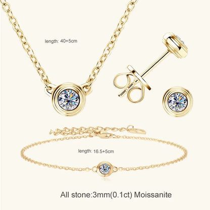 Twinkle Elegance Moissanite Jewelry Set