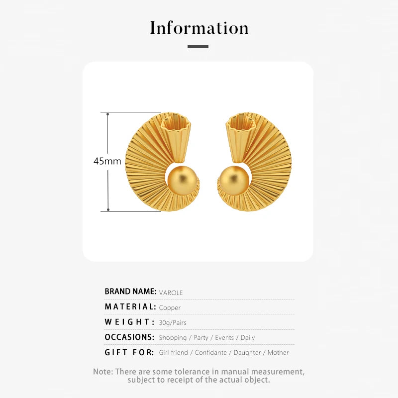 18K Gold Plated Earings Fashion Jewelry Accessory Oorbellen