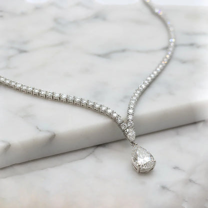 Vivia Drop Tennis Necklace