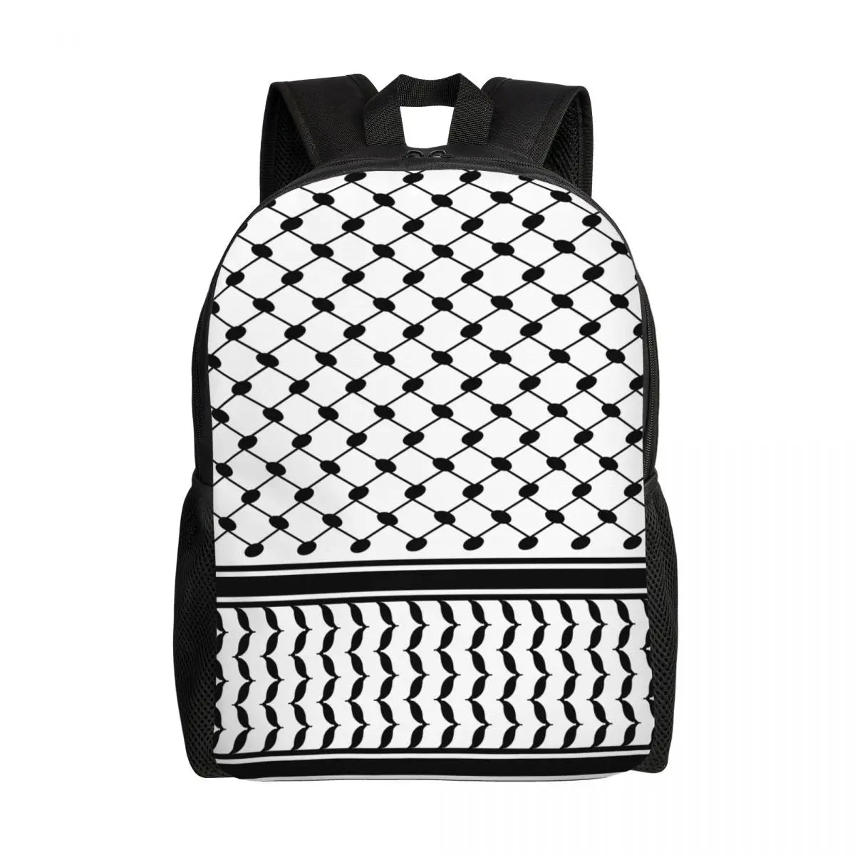 Custom Palestinians Keffiyeh Pattern Backpacks for Women Men Water Resistant