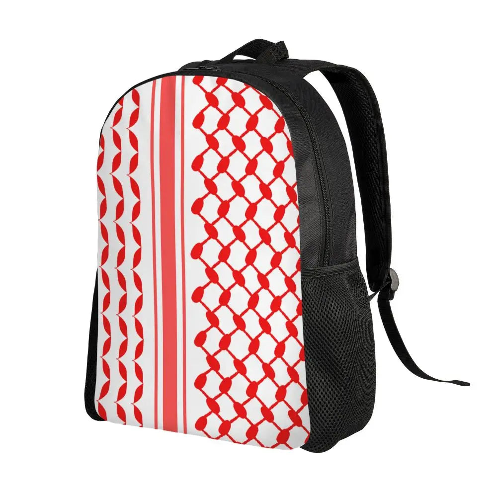 Custom Palestinians Keffiyeh Pattern Backpacks for Women Men Water Resistant