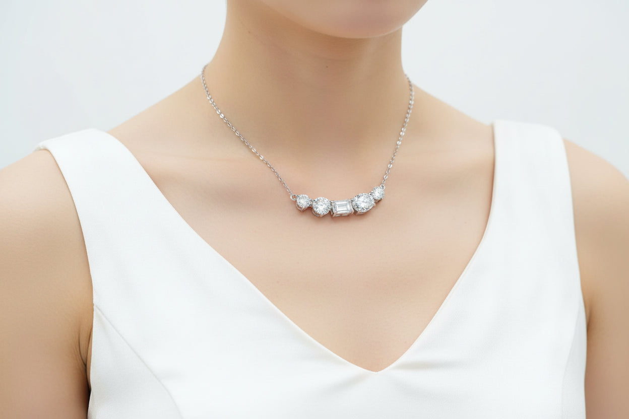 Serenity Lumière 5CT Moissanite Pendant Necklace