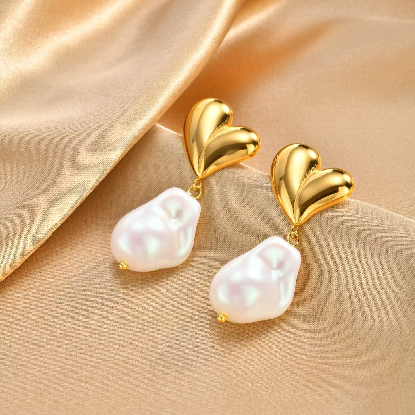 Elegant Baroque Pearl Dangle Earrings