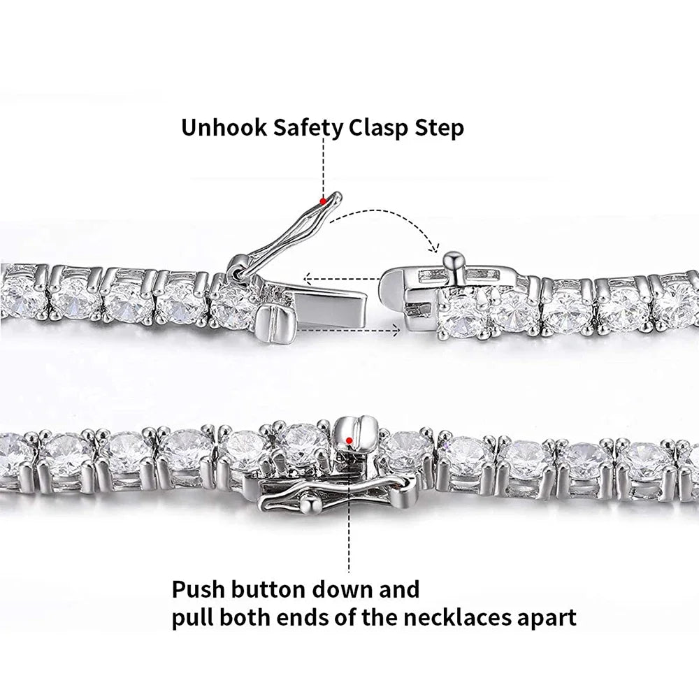 Diamond Frost Moissanite Tennis Necklace