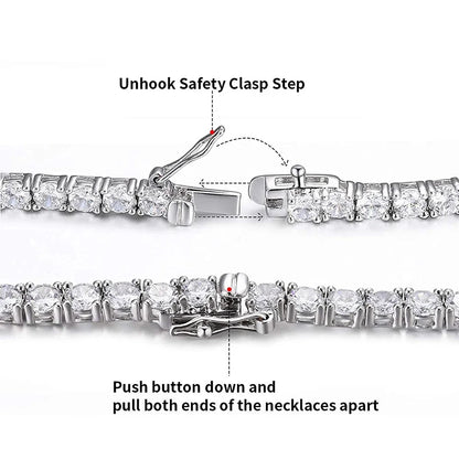 Diamond Frost Moissanite Tennis Necklace