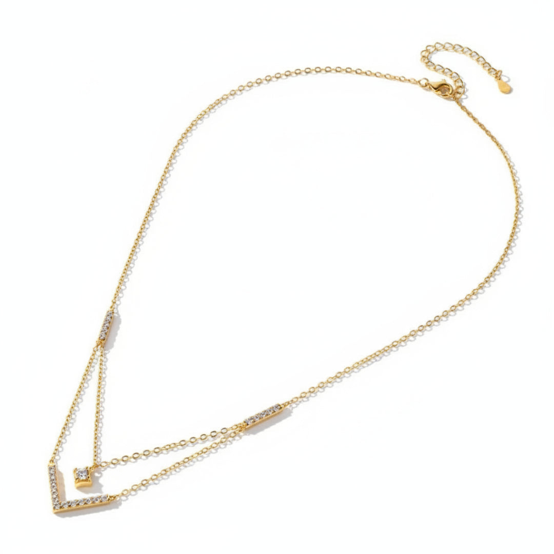 The Luminous V Moissanite Necklace