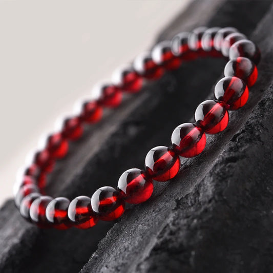 Natural Red Pomegranate Stone