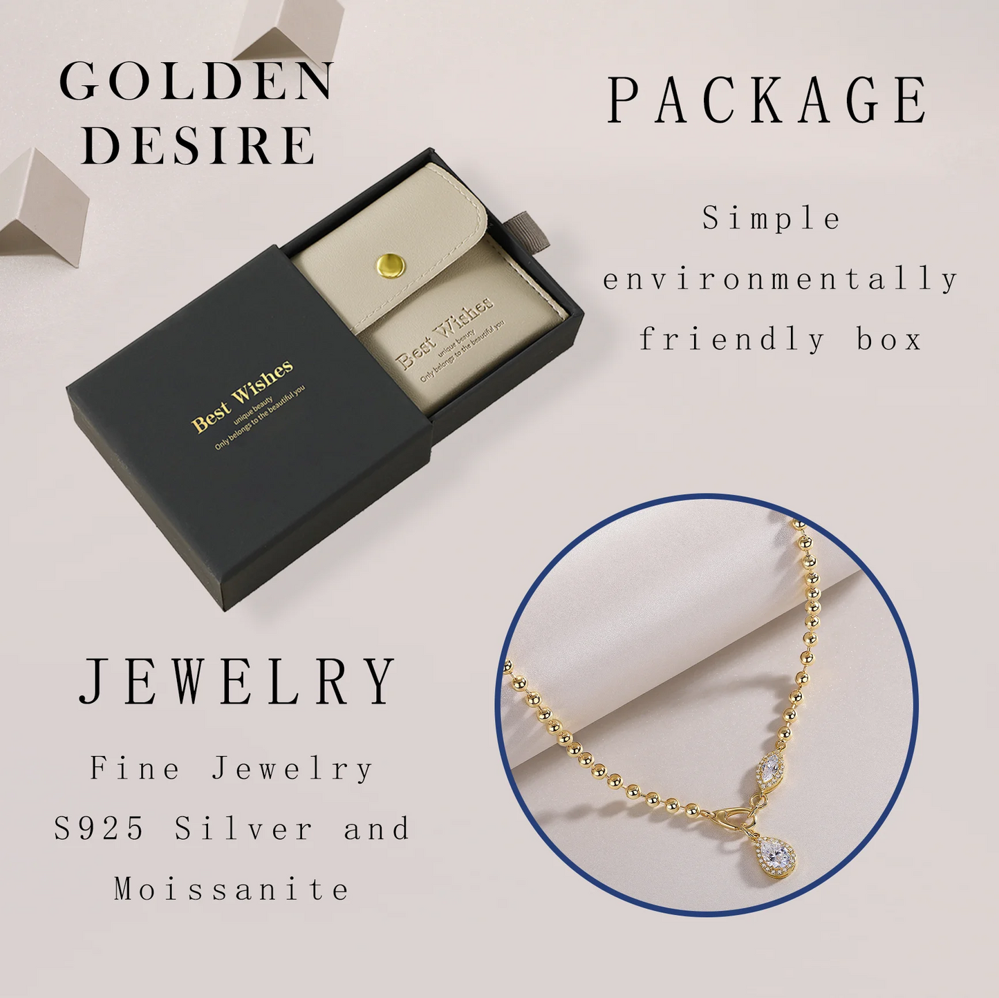 The Golden Desire Teardrop Necklace