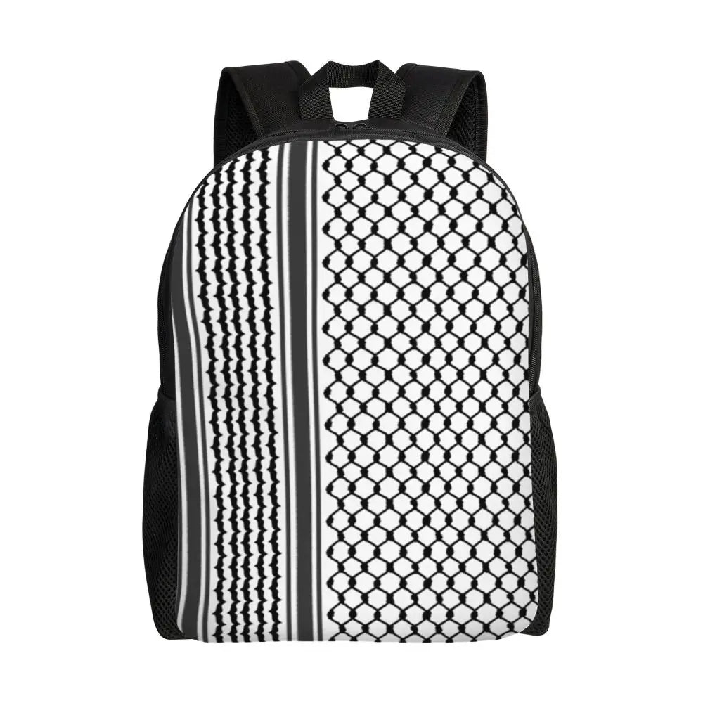 Custom Palestinians Keffiyeh Pattern Backpacks for Women Men Water Resistant
