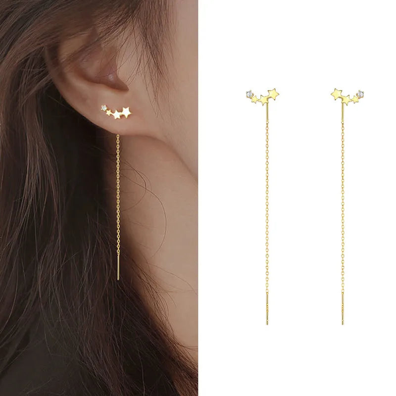 Fashion Long Tassel Ear Line Earrings