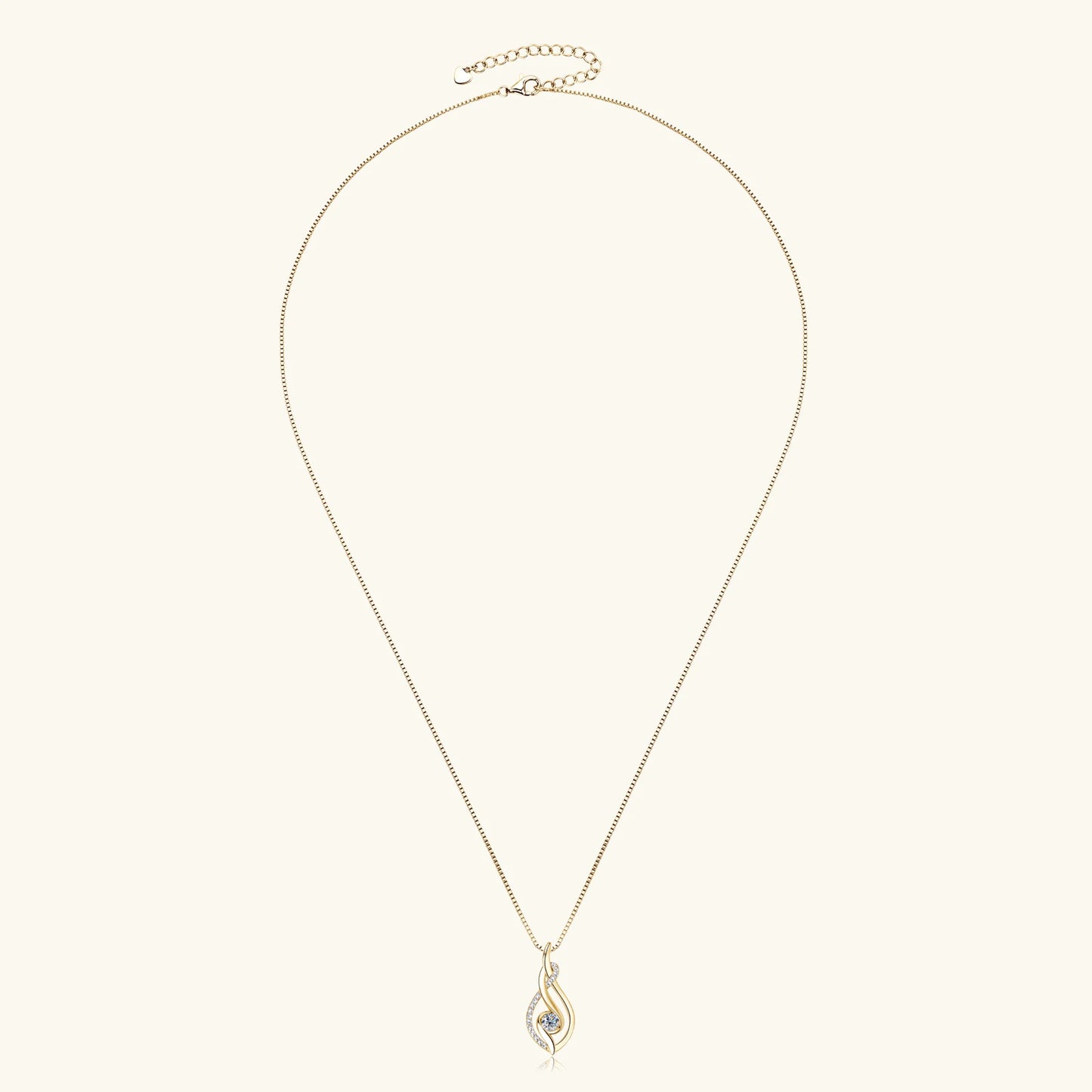 Twist of Fire Full Moissanite Necklace